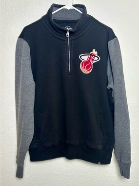 ’47 Brand Miami Heat Quarter Zip Pullover Sweatshirt Medium NBA